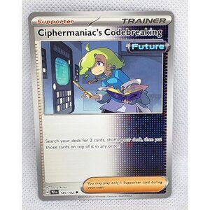 CIPHERMANIACS CODEBREAKING FUTURE TRAINER SUPPORTER POKÉMON CARD 145/162 HOLO EN